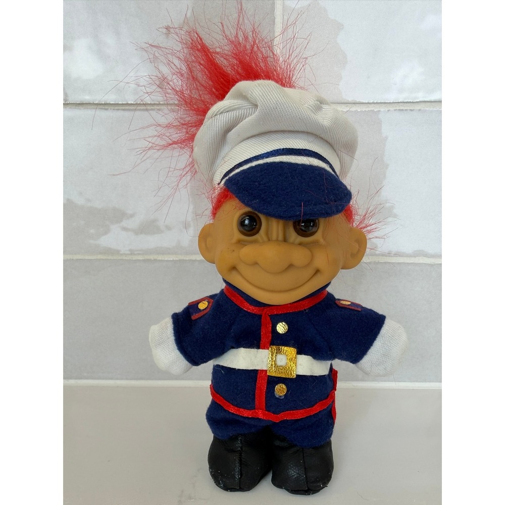 Vintage Russ Berrie Troll My Lucky U.S. Marine 5‎ in